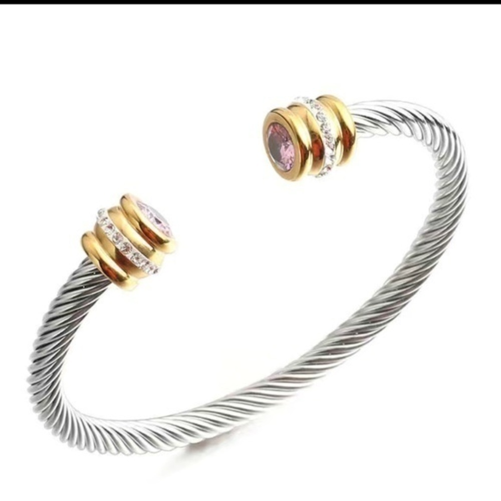 COPY - Twisted cable bracelet. Pick your birthday stone or just a pretty color.